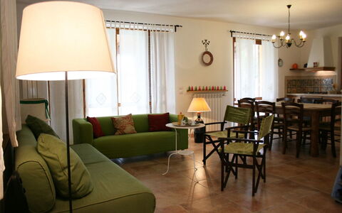 Casa Clementina: Room, Property, Furniture, Interior Design, Living Room, Building, Floor, House, Table, Suite