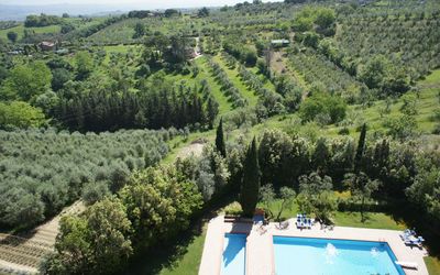 La Valle: Property, Aerial Photography, Hill Station, Tree, Real Estate, House, Estate, Landscape, Photography, Swimming Pool