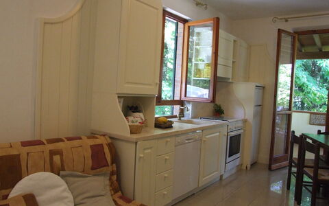 Villa La Quercia: Room, Furniture, Property, Building, Interior Design, Floor, House, Hardwood, Cabinetry, Living Room