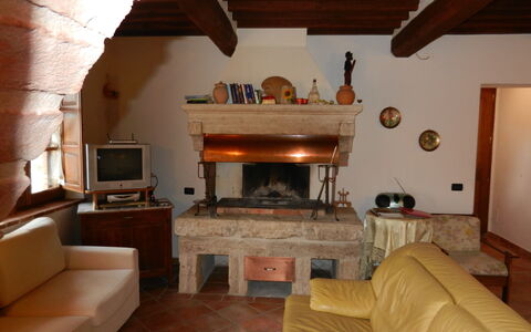 Casale Biancospino: Room, Property, Living Room, Hearth, Fireplace, Building, Furniture, Interior Design, House, Ceiling