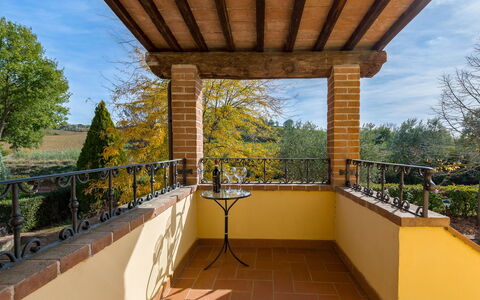 Villa La Fragola: Property, Real Estate, Balcony, Architecture, Building, Porch, House, Shade, Tree, Home