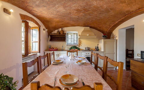 Villa La Fragola: Room, Property, Building, Interior Design, Ceiling, Dining Room, Furniture, Table, House, Floor